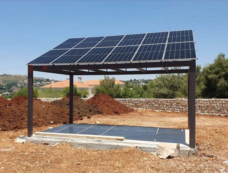 Successfully installed solar panels
